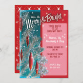 Aluminium Tree Kerstfeest uitnodigingen (Voorkant / Achterkant)