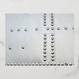 Aluminium Vliegtuig Huid Abstract Folie Feestdagen Briefkaart