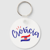 Aluminum Circle – Croatia Flag Design Sleutelhanger (Achterkant)