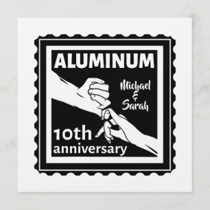 ALUMINUM traditioneel 10-jarig huwelijksjubileum c Kaart