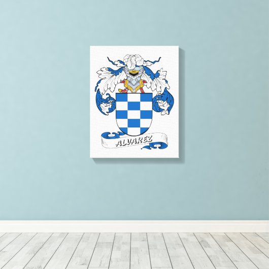 Alvarez Family Crest Canvas Afdruk (Insitu (Houten vloer))