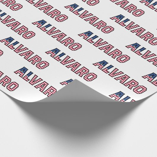 Alvaro Vorname Name USA US Geschenkpapier Papier (Hoek)