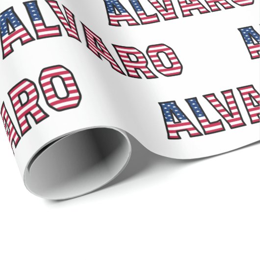 Alvaro Vorname Name USA US Geschenkpapier Papier (Rol Hoek)