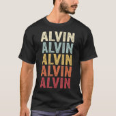 Alvin Texas Alvin TX Retro tekst T-shirt (Voorkant)
