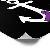 Alvleesklier kankerbewustzijn weigeren te zinken v poster (Hoek)