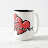 "Always and Forever" Heart Mug (Devant droit)