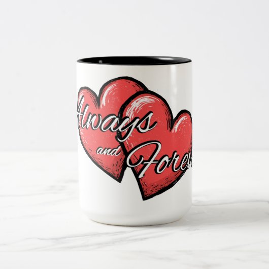 "Always and Forever" Heart Mug (Centre)