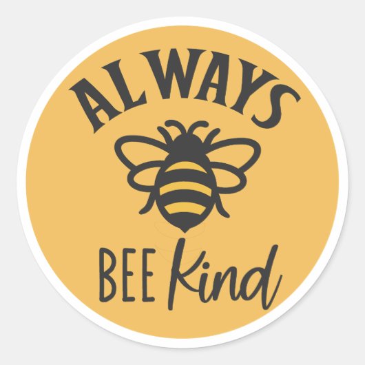 Always bekind ronde sticker (Voorkant)