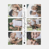 Always & Forever Modern 6 Photo Collage Fleece Deken (Voorkant)