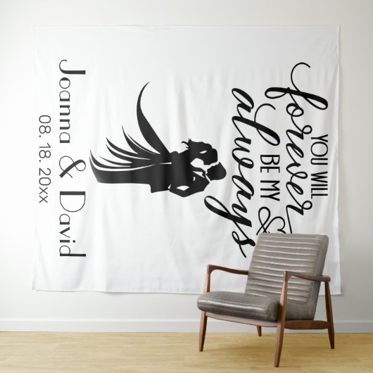 Always & Forever Silhouette Backdrop Wandkleed (In Situ (horizontaal))