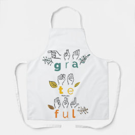 Always Grateful Sign Language Schort