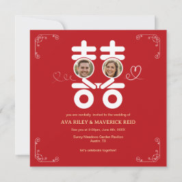 always in love foil invitation postcard kaart