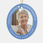 Always in Our Heart Funeral Memorial Photo Keramisch Ornament (Links)
