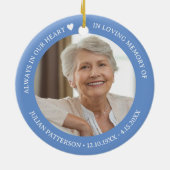 Always in Our Heart Funeral Memorial Photo Keramisch Ornament (Achterkant)
