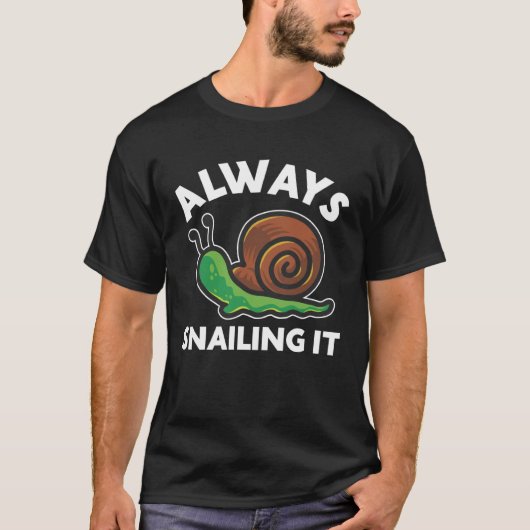 Always Snailing it Snails Snail Running Team Slimy T-shirt (Voorkant)