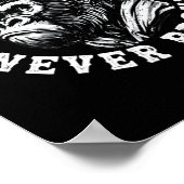 Always Tired Never Broke Funny Monkey (2 Sided)  Poster (Hoek)