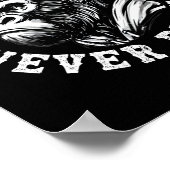 Always Tired Never Broke Funny Monkey (on Back)  Poster (Hoek)