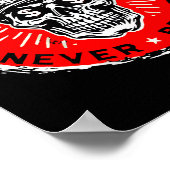 Always Tired Never Broke Funny Skull (on Back) Poster (Hoek)