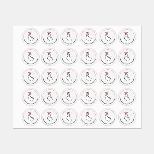 Always With Love Finger Heart Clothing Labels (Vel)