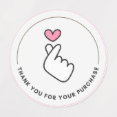 Always With Love Finger Heart Clothing Labels (Design 2)