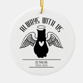 Always With Us: Angel Cat Tribute Keramisch Ornament