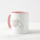 Always You Minimalist Line Art Valentine Mug (Devant gauche)