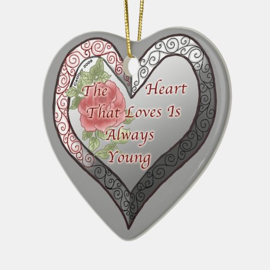 Always Young Silver Heart aangepaste ornamenten (Links)