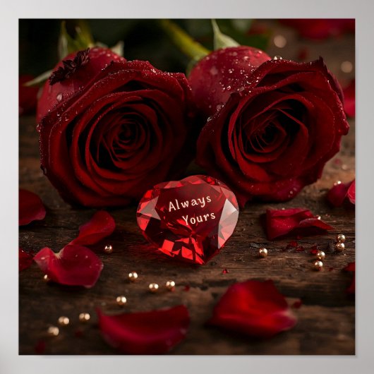 Always Yours Romantic Rose Valentine Poster (Voorkant)