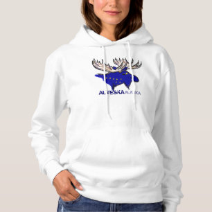 Alyeska Alaska artistique wapiti drapeau sweat - s