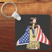 Alysa-Liu: The World Champion Sleutelhanger (Voorkant)