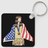 Alysa-Liu: The World Champion Sleutelhanger (Achterkant)