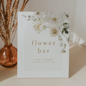 ALYSSA Boho Flower Bar Baby shower Reclamebord Met Voetstuk