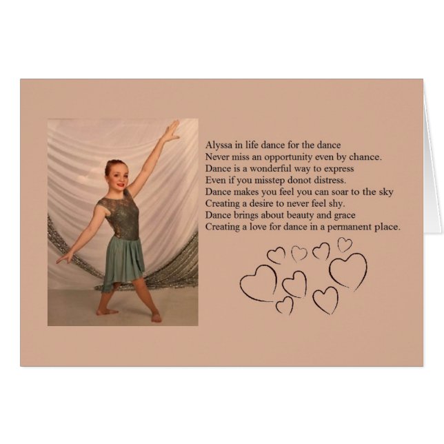 Alyssa Dance Poem (Voorkant Horizontaal)