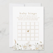 ALYSSA Flower Bingo Baby shower Carte de jeu (Devant)