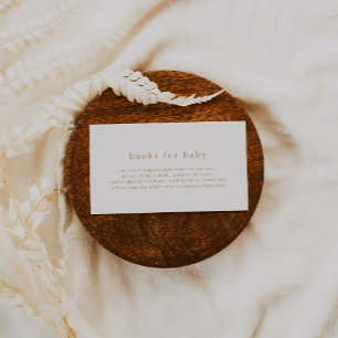 ALYSSA Gold Boho Eenvoudig Baby shower Boeken voor Informatiekaartje