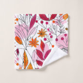 Alyssa Mae Foliage rose et orange (Gant de toilette)