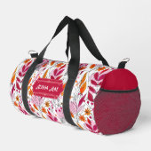 Alyssa Mae Hand getekend Roze en Sinaasappel gebla Plunjezak (Rechterhoek)