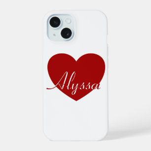 Alyssa - Modèle pour votre nom, Cœur Rouge Amour