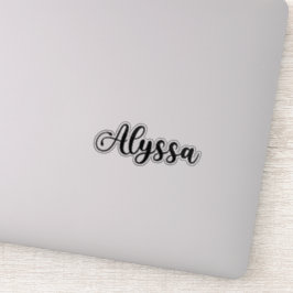 Alyssa Naam - Handgeschreven kalligrafie Sticker