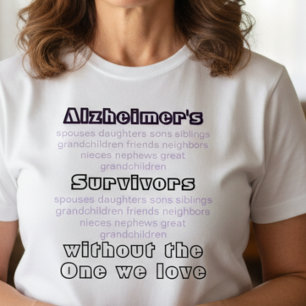 ALZ Alzheimer Ziekte Bewustzijn Overlevenden T-shirt