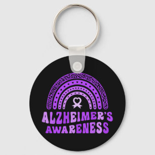 Alzheimer's Bewustzijn Schattigee Paarse olifa Sleutelhanger