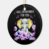 Alzheimer Awareness Cute Elephant Keramisch Ornament (Links)