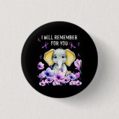 Alzheimer Awareness Cute Elephant Ronde Button 3,2 Cm (Voorkant)
