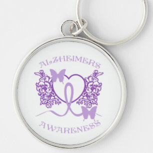 Alzheimer Awareness Paarse Butterflies Sleutelhang Sleutelhanger