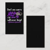 Alzheimer Awareness Pap Elefant Family Support Visitekaartje (Voorkant / Achterkant)
