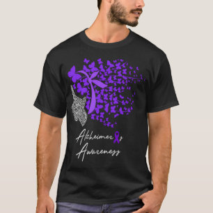 Alzheimer Bewustzijn Alzheimer Paarse T-shirt