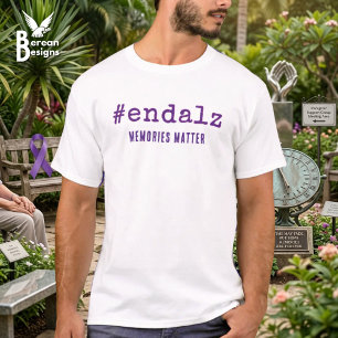 Alzheimer bewustzijn hashtag Einde Alzheimer T-shirt