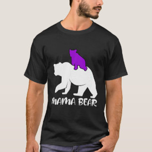 Alzheimer Bewustzijn Mama Beer Alzheimer Paarse T-shirt