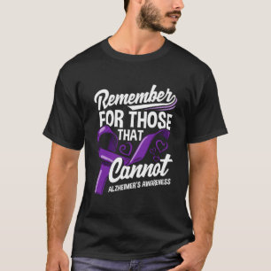 Alzheimer Bewustzijn Paarse Lint Supporter Alzhe T-shirt