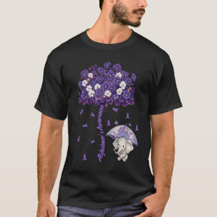 Alzheimer-bewustzijn Schattige Olifant Vergeet-mij T-shirt